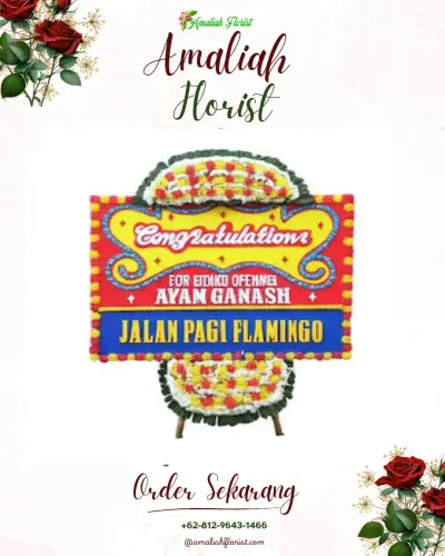 Bunga Papan Congratulation di Gelanggang
